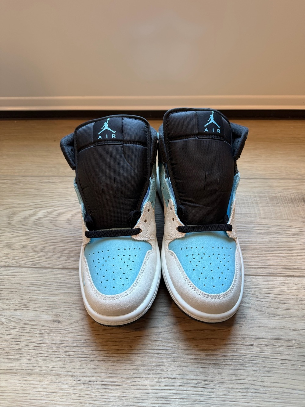 Jordan Kids' High-Top Sneakers - White/Light Blue/Black